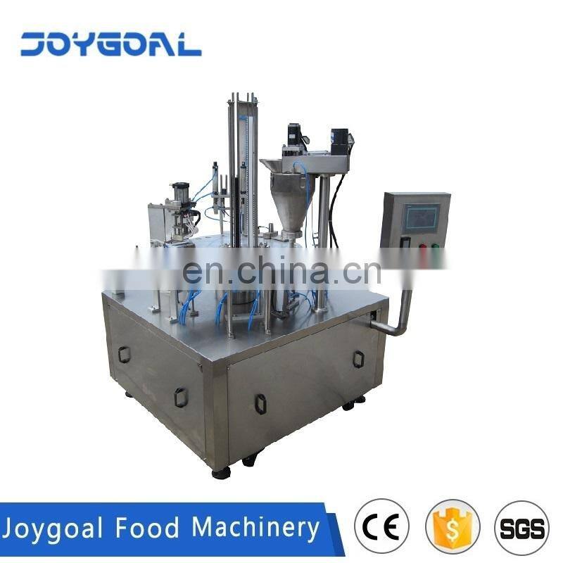 Automatic liquid cup water cup rotary filling and sealing machine