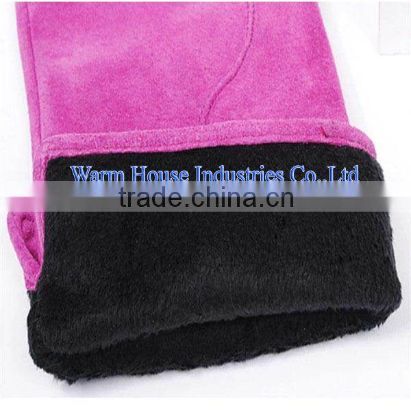 2016 Suede Ladies Thin Sexy Leather Gloves Made in China