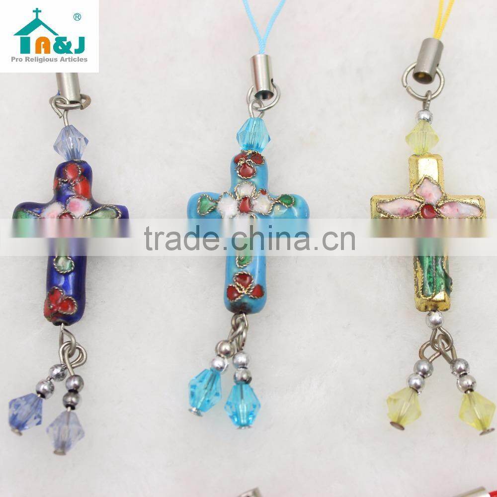 Cross Cell Phone Charm