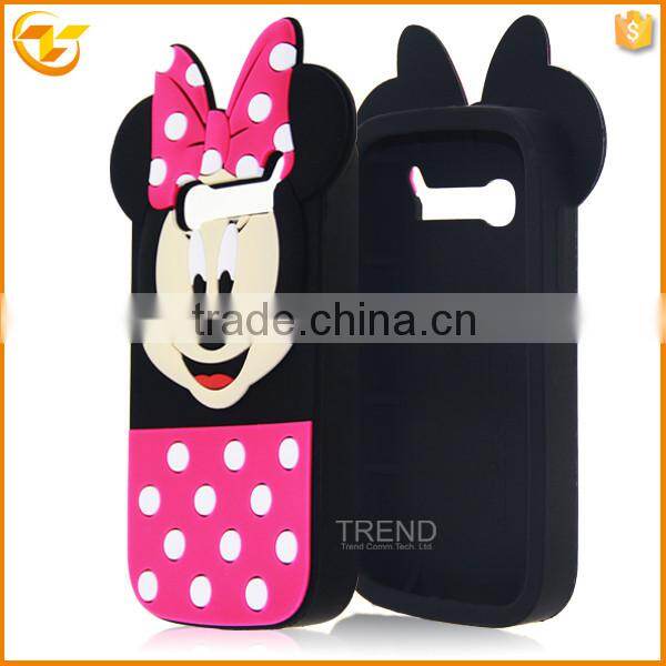 3D soft silicon case for alcatel one touch pop c5