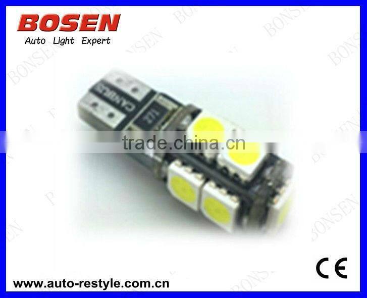 2013 hot sale T10-5SMD-5050 canbus LED