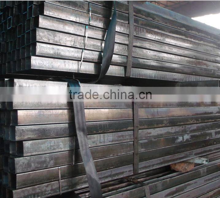 black annealed square steel pipes/tubes furniture pipes price