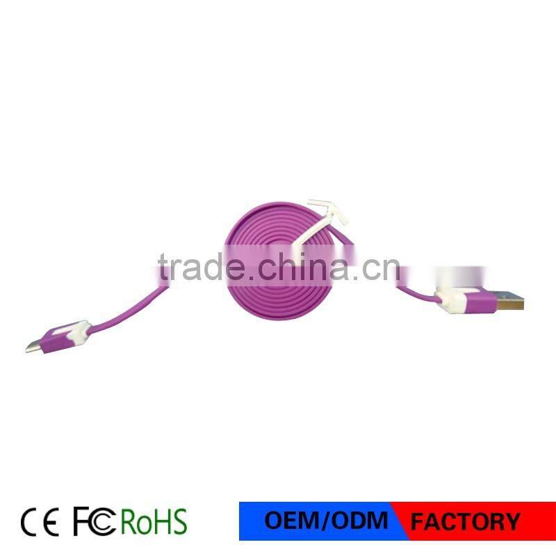 1m Flat Noodle Colorful Sync Data Charging Charger Adapter USB Cable for iPhone