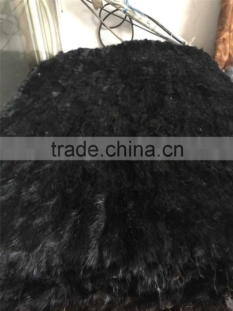 Raw Material Black Plate Style Real Mink Fur Plate For Garments