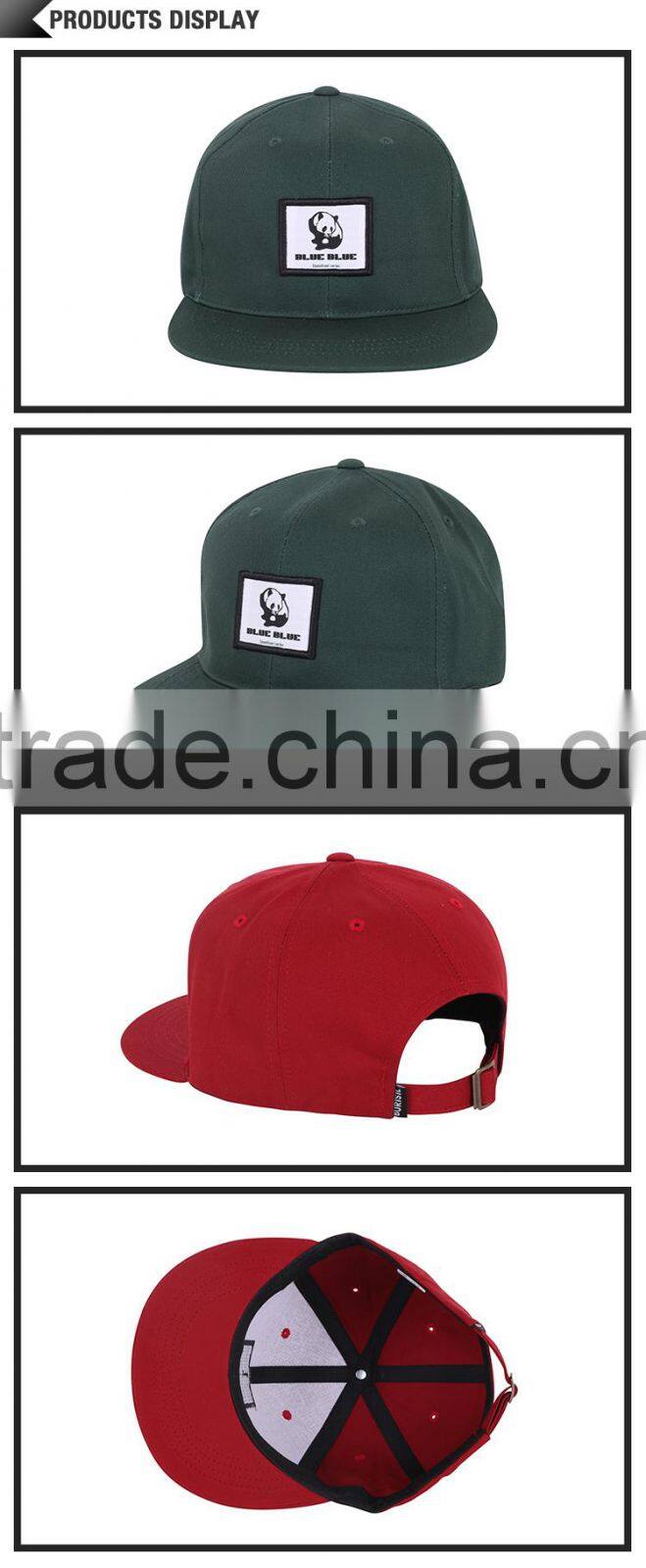 6 panel plain customized snapback 100 cotton cap and blank strap back snapback hats wholesale
