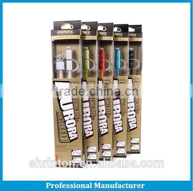 MFI Certified Factory Customized Logo Light Double Speed Fast Charge 5 Pin Light LED Micro USB Cable