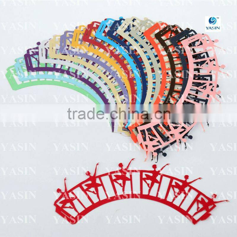 Elegent Ballet Dancer Style Laser Cupcake Wrapper