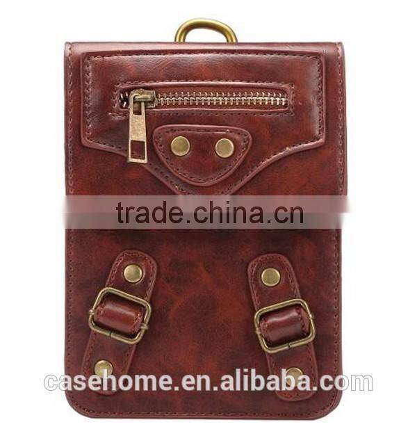 Business Style Universal Lady Carry Leather Case Suits All Mobile Phones