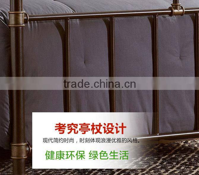 Morden style vintage wrought iron soft pack bed special offer in stock