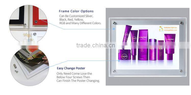 LED window acrylic crystal slim LED light box crystal light box