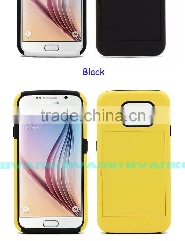Fashion Style Latest 2 IN 1 combo case for samsung galaxy s6 Factory price mobile phone case for samsung galaxy s6 case alibaba