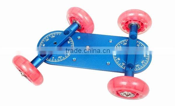 Commlite 1/4'' Hot Shoe Mount Adapter Dolly Kit Skater DSLR Video Camera Truck