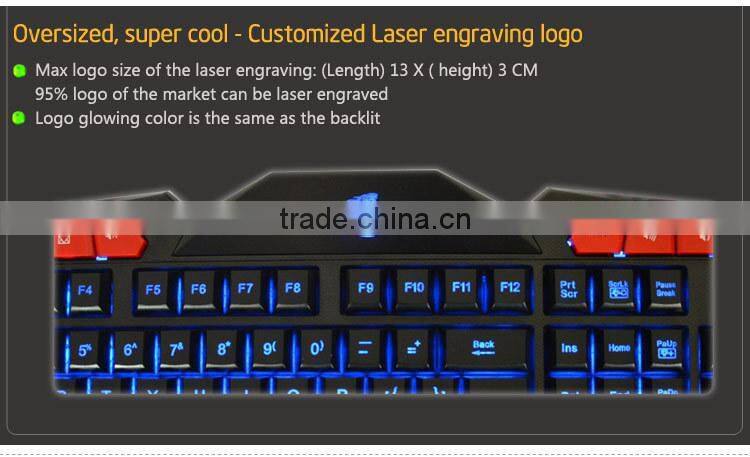 Wired 3 color Gaming Keyboard led/Backlight USB Professional Gaming Keyboard