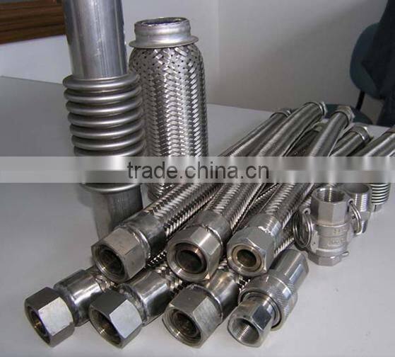 large diameter machine flexible metal braided ptfe hose