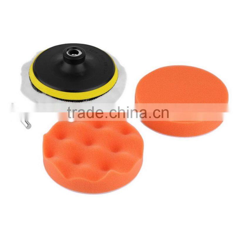 5 inch Buffing Pad Auto Car Polishing sponge Wheel Kit With M10 Drill Adapter Buffer#
