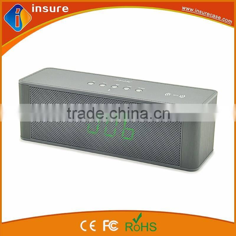 2016 shenzhen factory best portable wireless speakers with clock display
