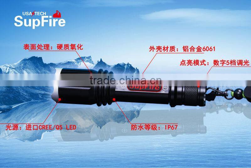 Searchlight charge type waterproof led flashlight