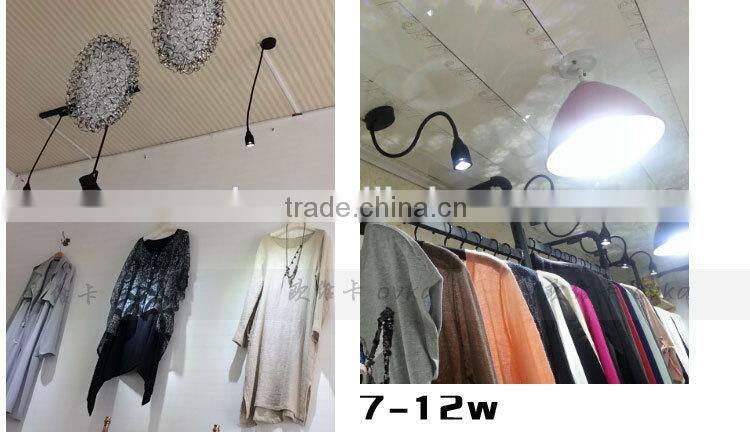 New Design! Gooseneck Track Light LED Spot Light 1w to 12w Rotatable high power for Gallery Store