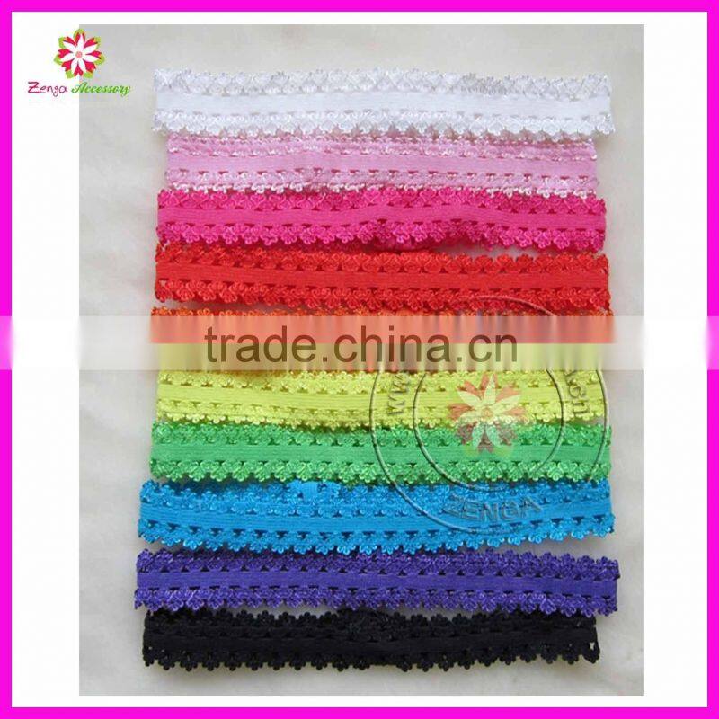 Solid fold over elastic 5/8" for baby headbands and hair ties