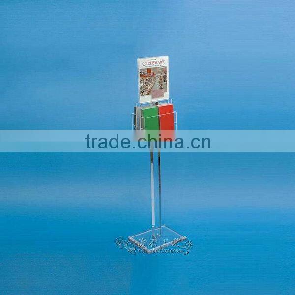acrylic ticket display holder, guihe magazine display holder, 2015 high quality acrylic sign holder