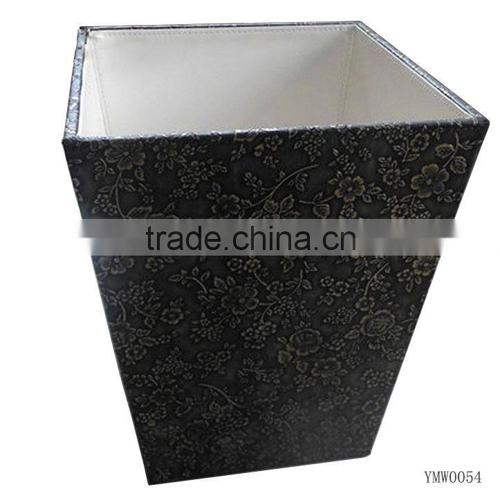 Fancy Leather Waste Bin for Hotel Supplies