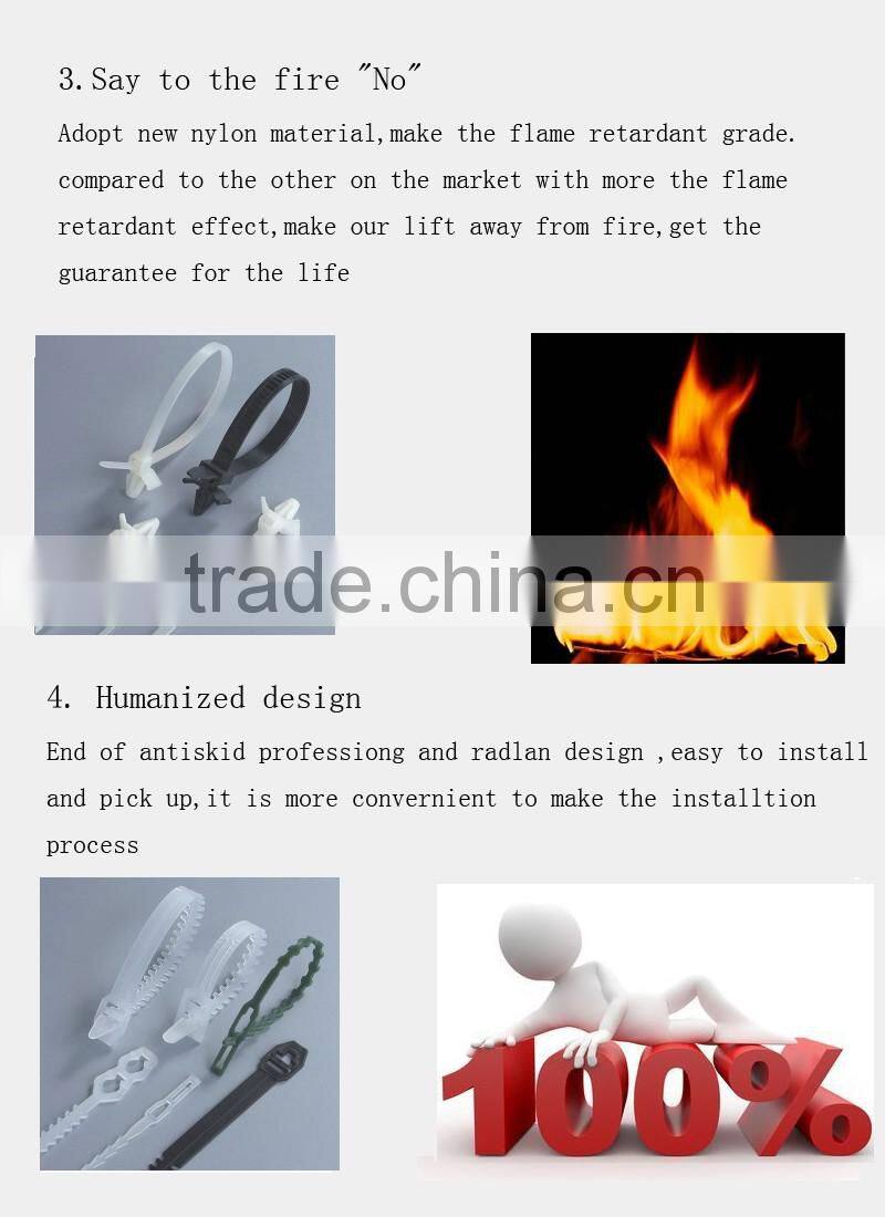 2016 Factory Manufacturer Self Lock Cable Tie 100pcs Pack Zip Tie Free Sample cable tie in box