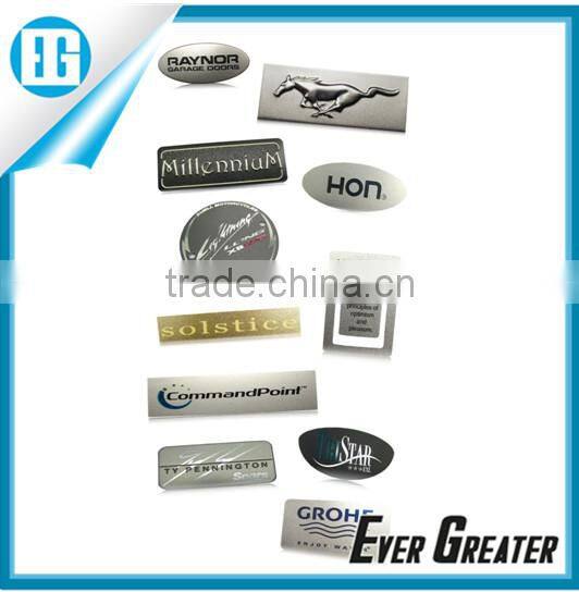 Custom Aluminum sticker custom made car emblems nameplate brushed aluminium badge car emblems