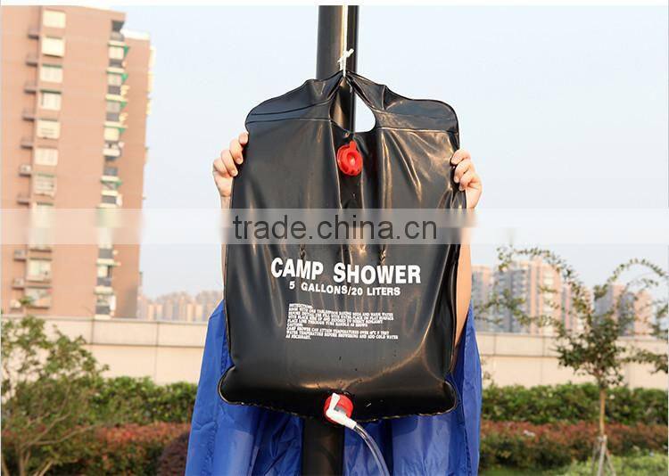 Outdoor 20L camping shower solar water bladder