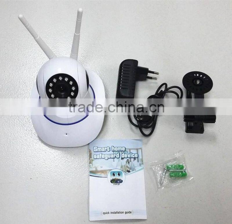 low power dome wireless wifi alarm camera 720p HD IP camera H.264 compression support 32GB TFT card 2 way audio intercom camera