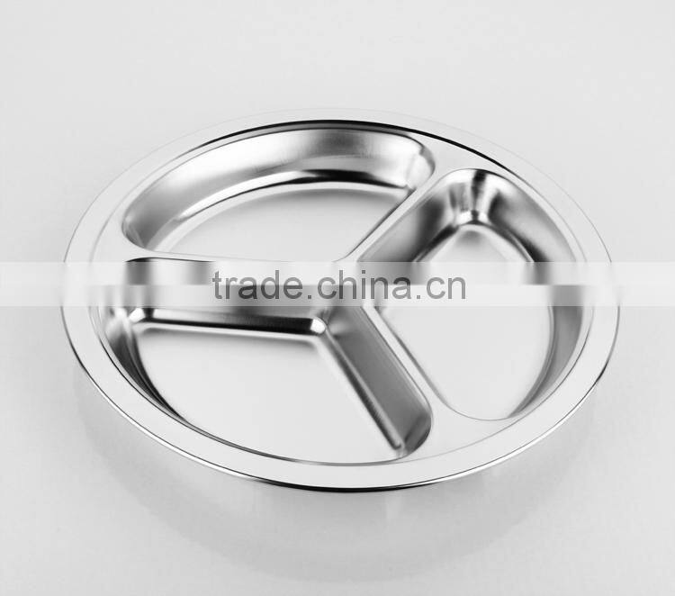 bulk stainless steel lunch dinner plates tray dinnerwares wholesale