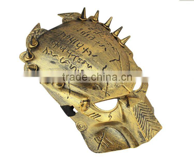 Golden Silver Plastic Movie Masquerade Predator Mask