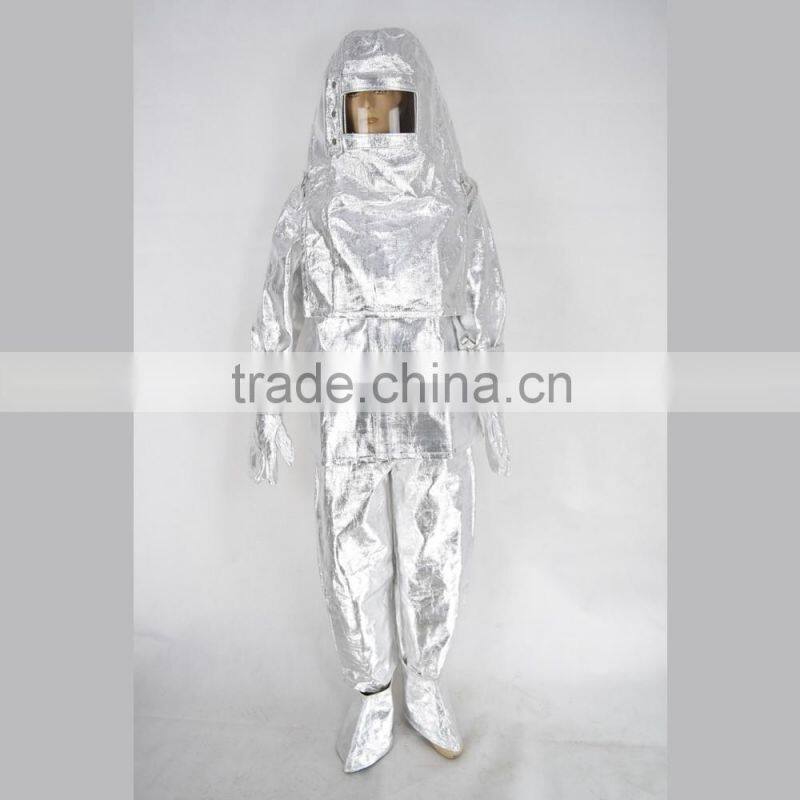 2016 Low price wholesale 500 degrees full protective aluminized fireproof suits