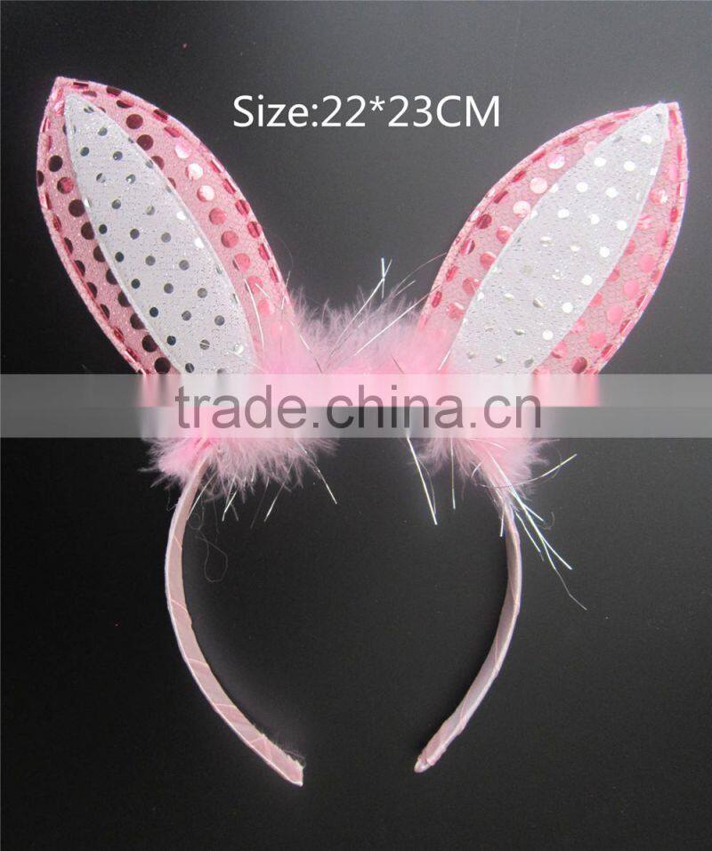 Sequin bunny ear headband Costume Headband Accessory