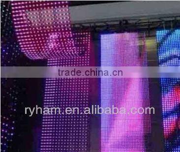 transparant flexible display screen p12.5 oled crtain screen 2014 china albaba hot selling