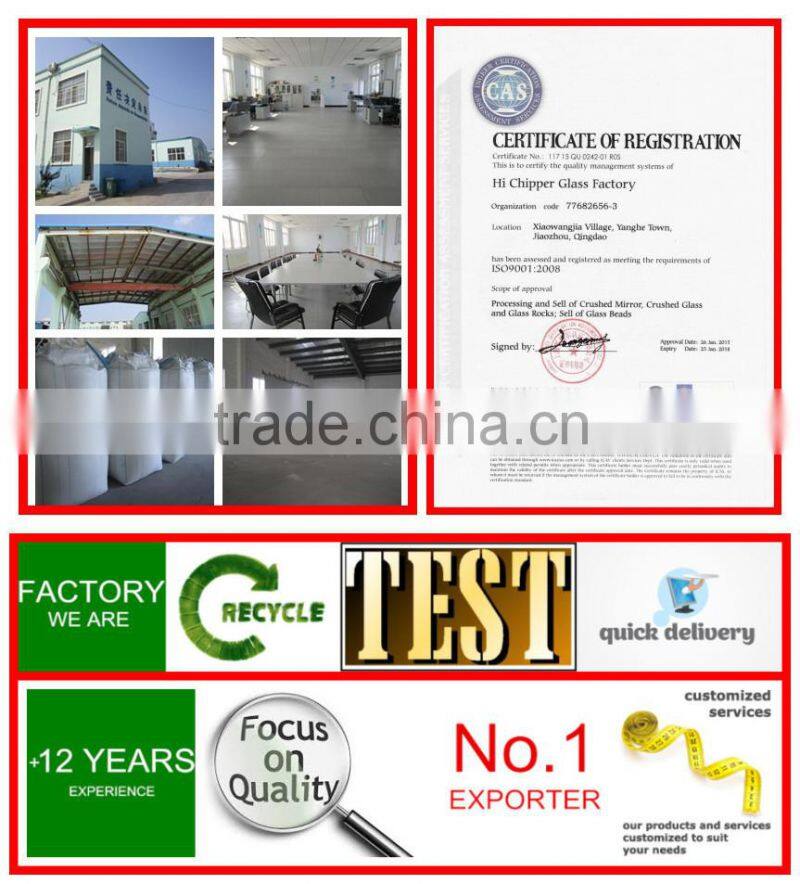 Ocean blue diamond shape fire pit glass gem stone