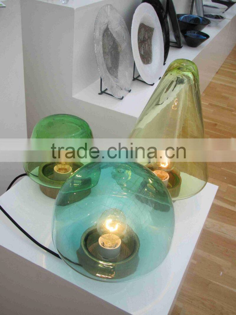 Half Transparent Glass Mushroom Table Lamps for Bedroom and Living Room Lighting