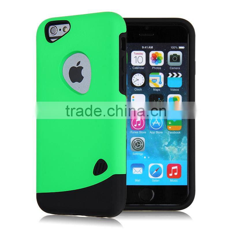 Wholesale 2 in 1 hybrid PC and TPU combo case for iPhone 6 plus 5.5 inch