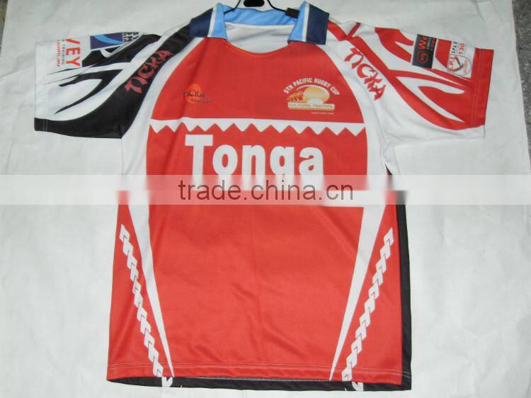 wholesale high quality sublimation blank rugby shirts
