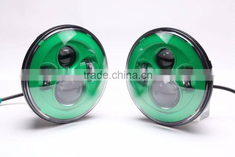 LED Headlight Fits Harley Chopper Motorcycles - 7 Inch Round Projector LED Headlights