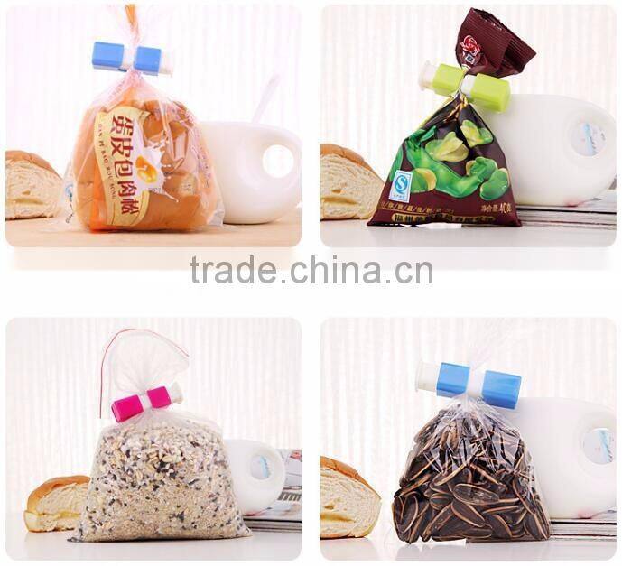 Assorted Colors Home Kitchen Snack Sweets Food Seal Colorful Food Plastic Bag Seal Plastic Bag Sealing Clip Clamp Sealer