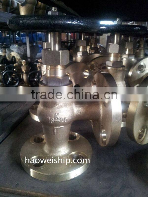 JIS F7304 16K DN15-65mm Marine Bronze Angle Valve