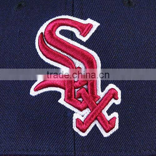 for unisex 100% cool deep blue color custom made wholesale flat brim hats