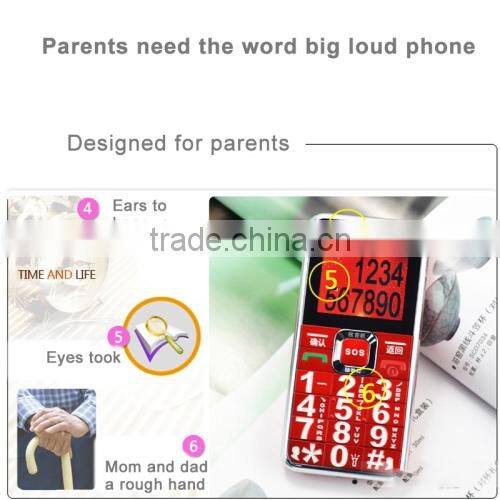 Elders Mobile Phone, Support FM Radio, LED Flashlight & Cash Check Lamp, SOS, Vibrate Function, GSM Network