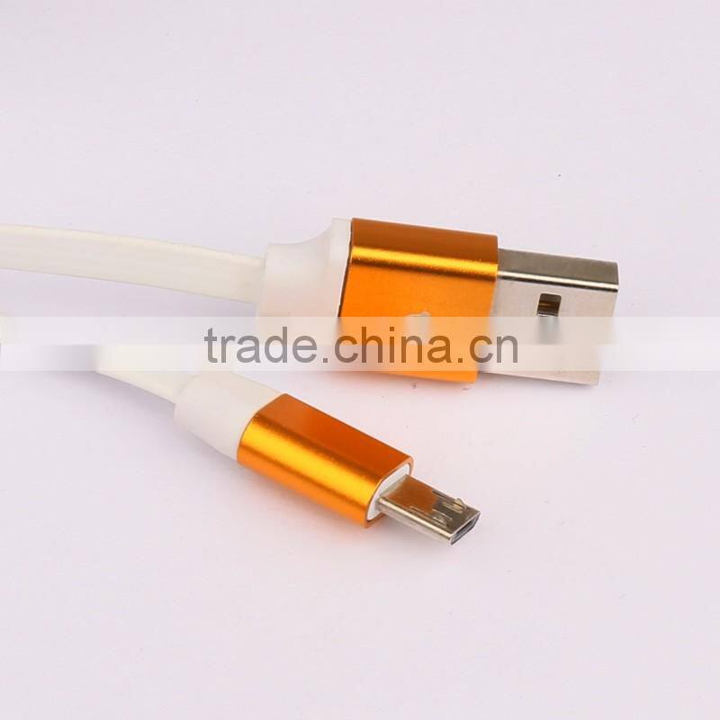 Multi-purpose Fast Charging Cables aluminum alloy head Micro USB Cable Data Only