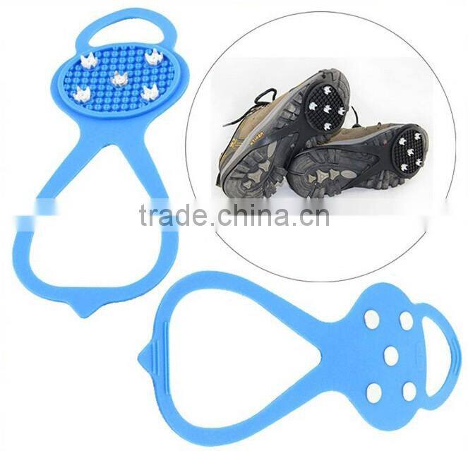 2016 Promotion anti-slip silicone rubber reusable shoe covers rain snow ice climbing crampons