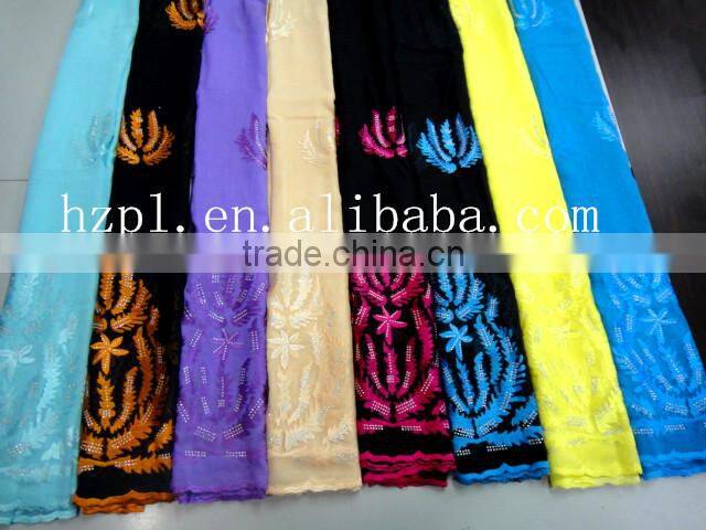 african muslim scarf for women/embroidered silk scarf/shawl scarf (TJ0044)