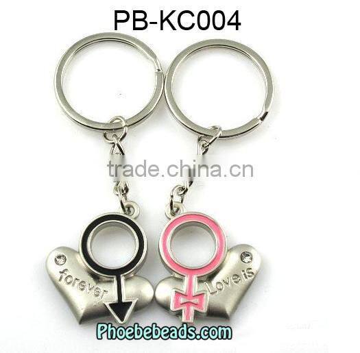 Wholesale Popular Bunch Three Heart Crystal Love Key Chain PB-KC043