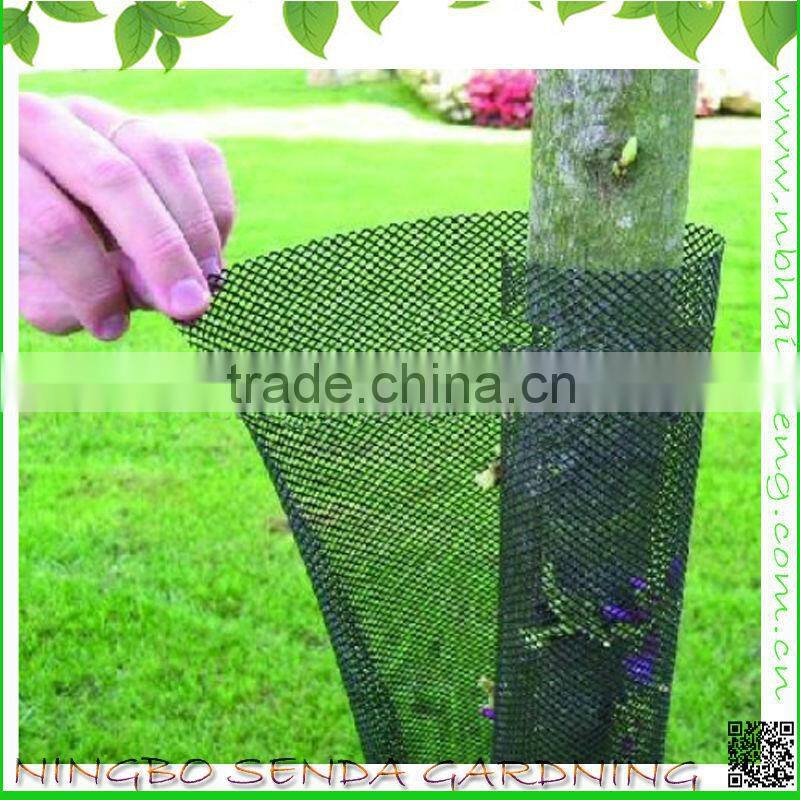 Plastic tree guards mesh fence