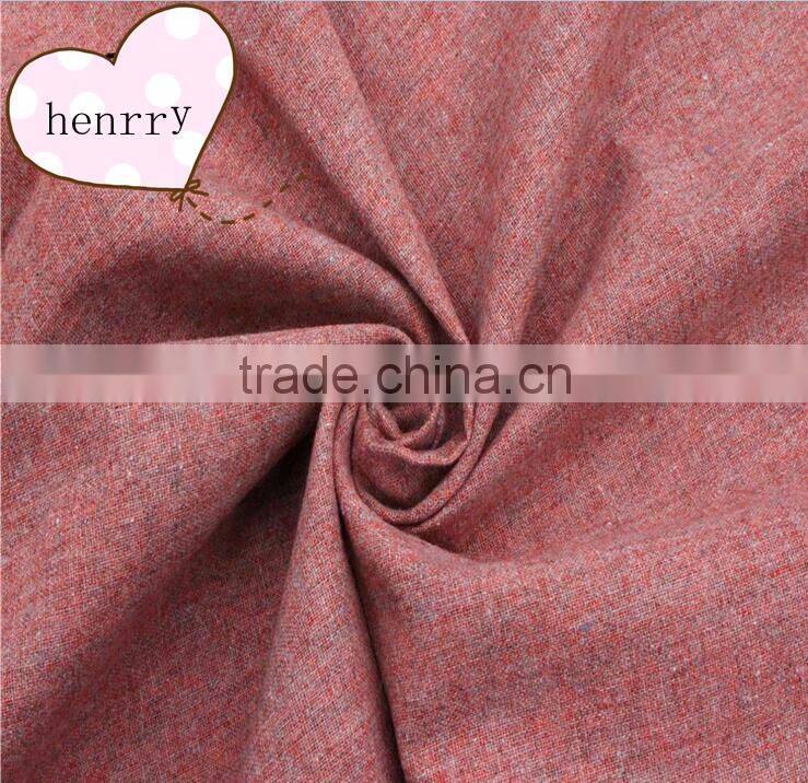 Pure color cotton and linen yarn-dyed pants fabric
