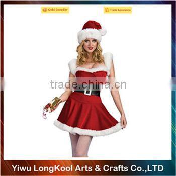 Wholesale party dance costume christmas red dress sexy costume